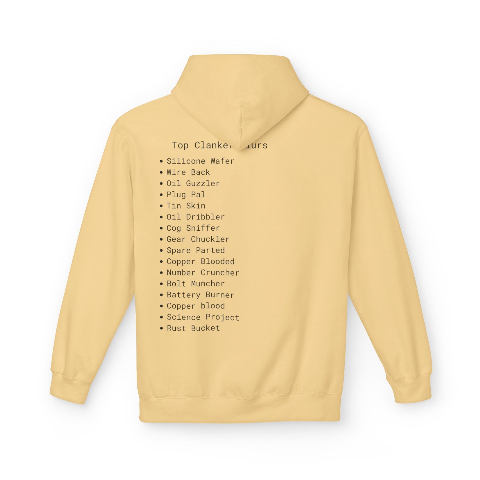 Comfortable Unisex Fleece Clanker Hoodie Mediumweight