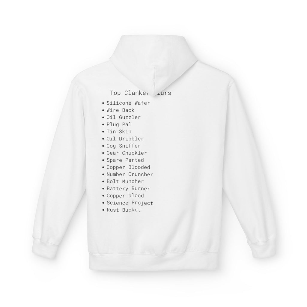 Comfortable Unisex Fleece Clanker Hoodie Mediumweight