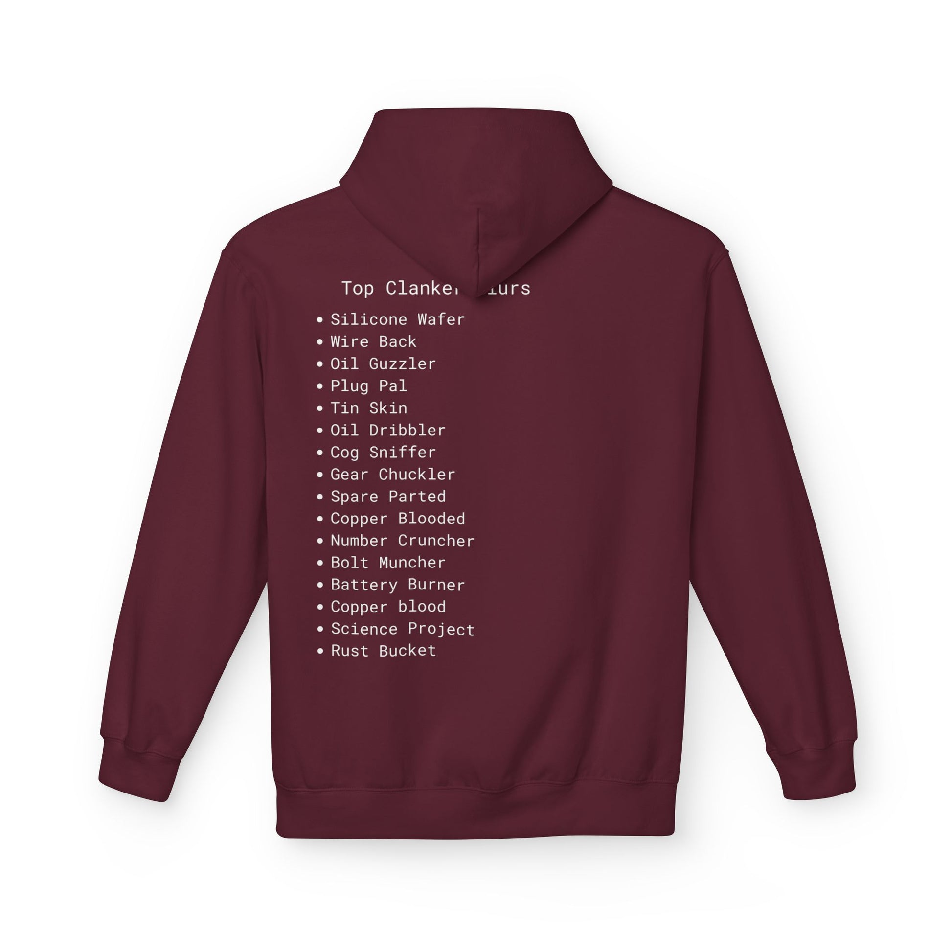 Comfortable Unisex Fleece Clanker Hoodie Mediumweight