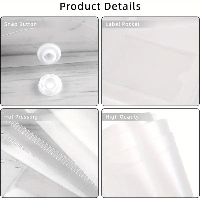 A5 Plastic Popper Wallet With Window