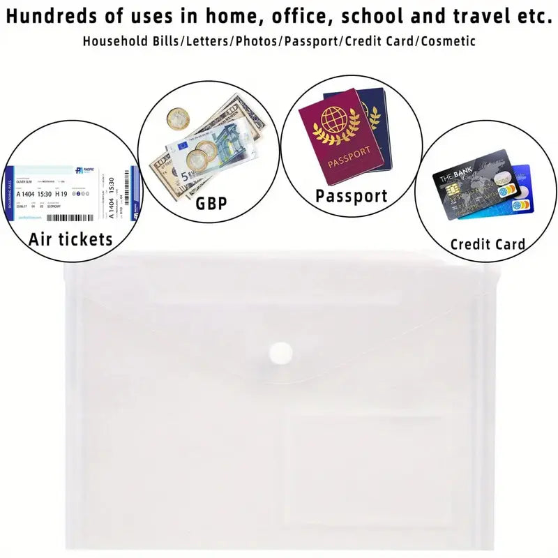 A5 Plastic Popper Wallet With Window