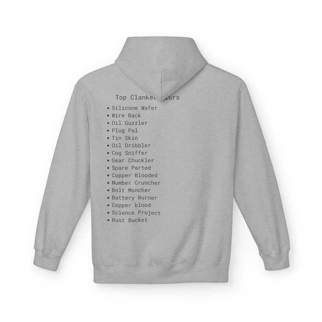 Comfortable Unisex Fleece Clanker Hoodie Mediumweight