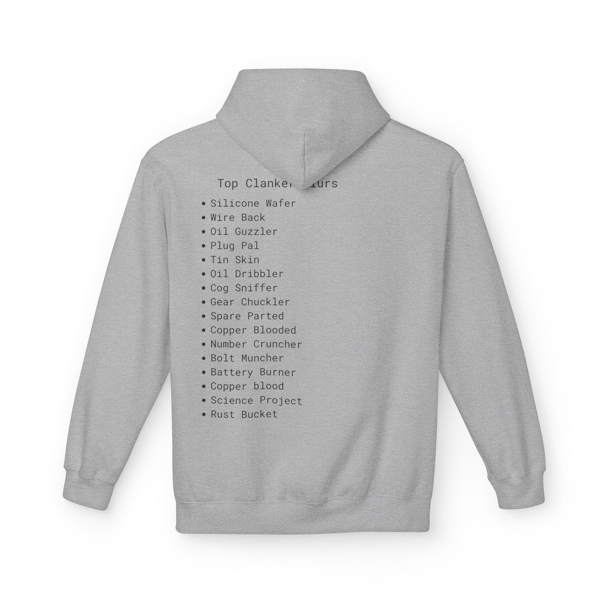 Comfortable Unisex Fleece Clanker Hoodie Mediumweight