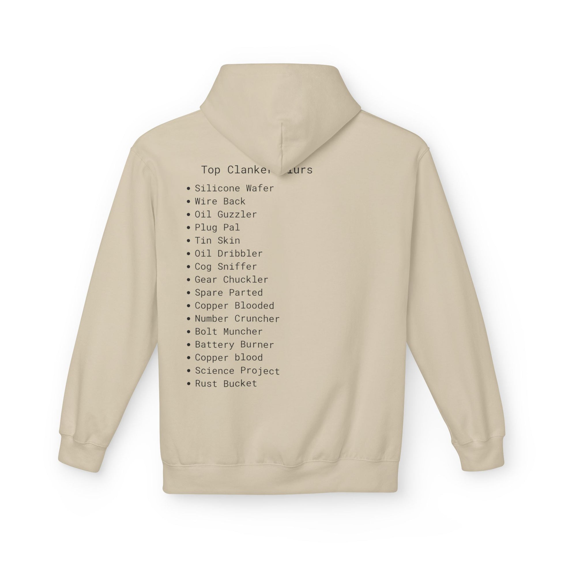 Comfortable Unisex Fleece Clanker Hoodie Mediumweight