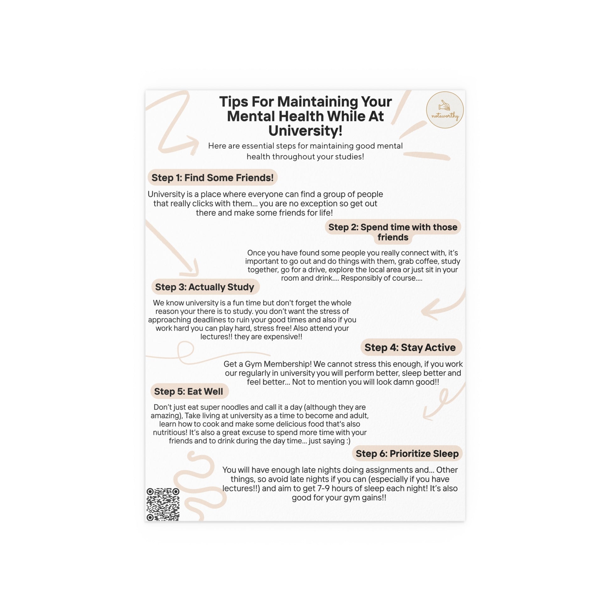 Mental Health Poster For University Students