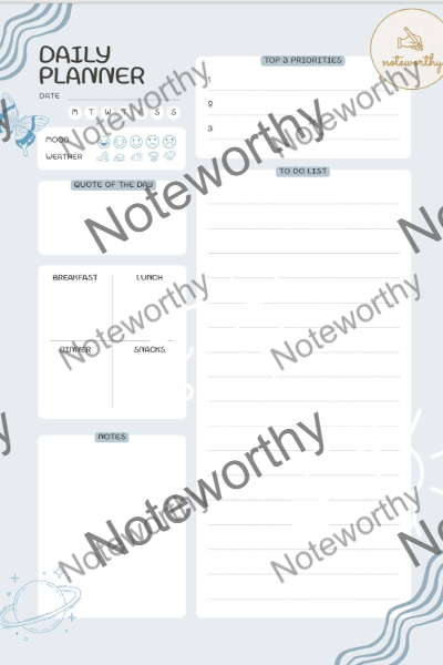 Digital Blue Daily Planner